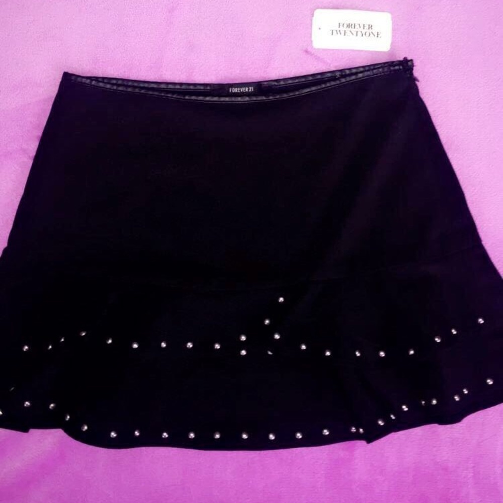 Forever 21 mini skirt black/silver